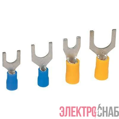 Наконечник вилочный изолированный 1.5-2.5кв.мм А=3мм син. (уп.100шт) DKC 2B13P