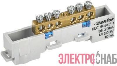 Шина нулевая N неизол. на универс. держ. 6х9-6-С TEKFOR IEK TF-NN10-06-DL-K07
