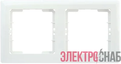 Рамка 2-м BOLERO РГ-2-ББ горизонт. бел. IEK EMB20-K01