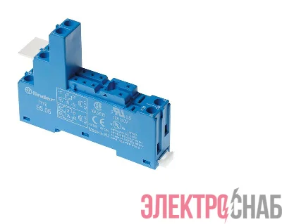 Розетка для реле 40.51 40.52 40.61 44.52 44.62 винт. клеммы с метал. клипсой FINDER 9505SMA