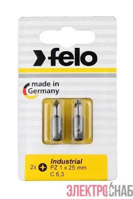 Бита крестовая Industrial PZ 2х25 (блист.2шт) FELO 02102036