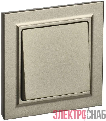 Выключатель 1-кл. СП BRITE ВСР10-1-0-БрШ 10А в сборе шампань IEK BR-V10-0-10-K37-F