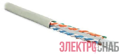 Кабель витая пара U/UTP кат.6 4х2х23AWG solid PVC UUTP4-C6-S23-IN-PVC-GY-305 сер. (м) Hyperline 42047