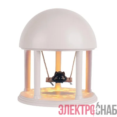 Светильник светодиодный настольный JS9-CAT-wh КОТИК ночник аккумуляторный (8 мелодий; 3 цвета подсветки) IP20 бел. JazzWay 5061286