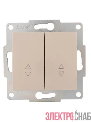 Переключатель проходной 2-кл. 1п СП Karina 10А IP20 механизм крем. LEZARD 707-0388-106
