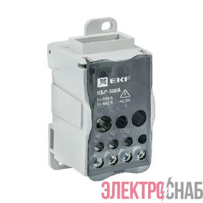 Блок распределительный КРОСС крепеж на панель и DIN КБР-500А EKF plc-kbr500