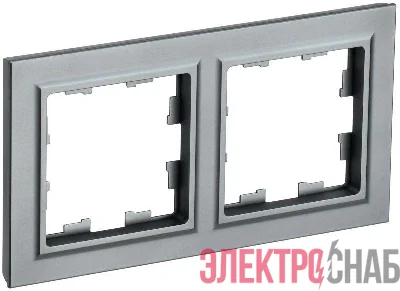 Рамка 2-м BRITE РУ-2-БрС сталь IEK BR-M22-K46
