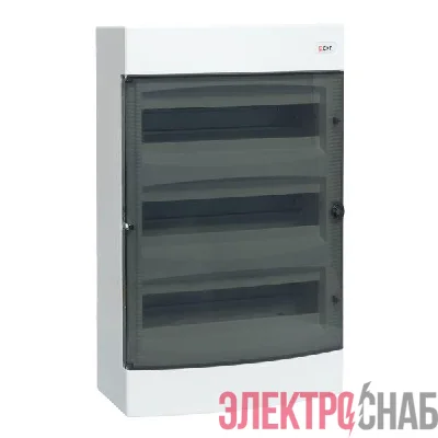 Щит распределительный навесной Unix 3х18мод. IP41 прозр. дверь PROxima EKF ux-3x18-n