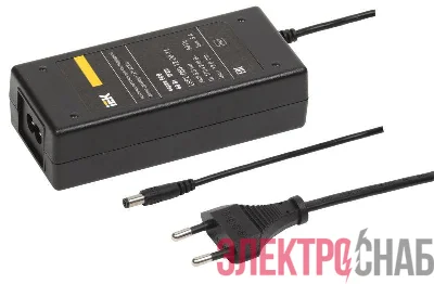 Драйвер LED ИПСН ECO 3528 60Вт 12В сетевая вилка-блок-JacK 5.5мм IP20 IEK LSP2-060-12-20-11