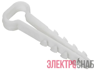 Дюбель-хомут 10х5мм для плоского кабеля нейлон бел. (уп.100шт) GENERICA UDH14-10-05-100-K01-G