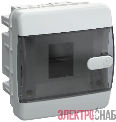 Корпус ЩРВ-П-4 UNION Compact IP41 черн. прозр. дверь пластик. IEK UIC-KP12-V-04-41-K01