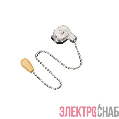 Выключатель для настенного светильника с деревянным наконечником Silver блист. Rexant 06-0244-A