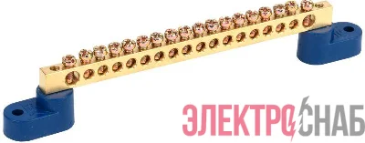 Шина нулевая ШНИ 6х9-18 У2-С на 2х угл. изол. IEK YNN10-69-18C2-K07