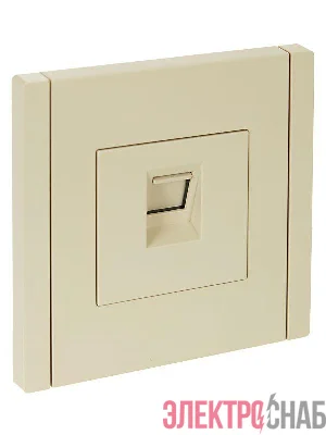 Розетка компьютерная RJ45 кат.6 FORTE&PIANO FP431 ваниль IEK FP-K10-2-K10