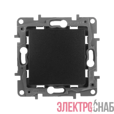 Выключатель 1-кл. СП Etika 10А IP20 250В 10AX авт. зажимы механизм антрацит Leg 672601