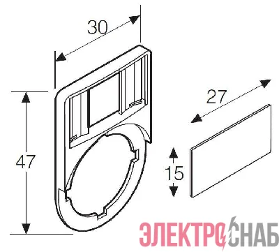 Шильдик широкий KA1-8121 ABB 1SFA616920R8121