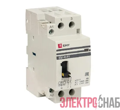 Контактор модульный КМ РУ 63А 1NO+1NC (2 мод.) PROxima EKF km-2m-63-11