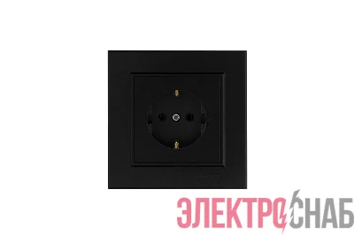 Розетка с заземления Karea черн. Makel 56054028