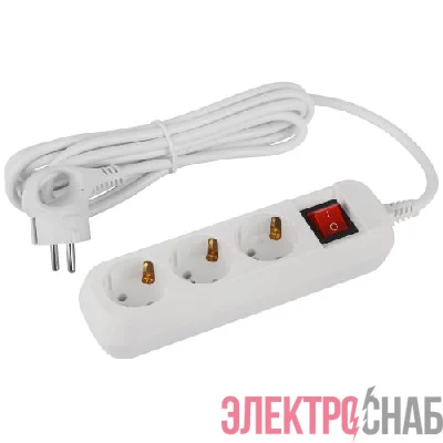 Удлинитель 3х3м с заземл. с выкл. ПВС 3х1 UDL-16-330-ES Greenline Эра Б0065056
