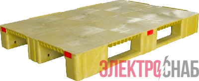 Паллет 1200х800х150 мм (усиленный сплошной на 3-х полозьях) желтый TR 1208-1-1 TR 1208-1-1