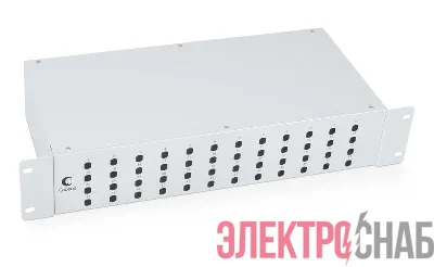 Кросс бокс оптический 19дюйм на 48 ST(FC) со сплайс-кассетой и КДЗС (без пигтейлов и проходных адаптеров) Cabeus 7936c