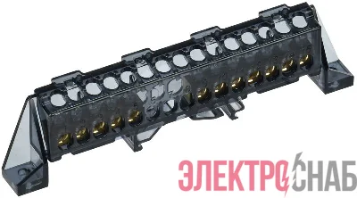 Шина нулевая N в комб. изол. "Стойка" 6х9-5+7-Ч TEKFOR IEK TF-NN10-57-DP-K02