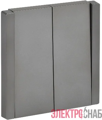 Выключатель проходной 2-кл. СП FORTE&PIANO 10А FP507 сталь IEK FP-V22-0-10-1-K46