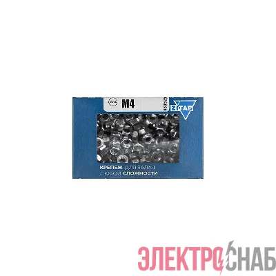 Гайка шестигранная М4 DIN 934 оцинк. (уп.500шт) Tech-Krep/Zitar 105245