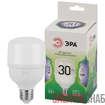 Лампа светодиодная GREEN LINE POWER T70-30W-865-E27 GL 30Вт колокол 6500К свет холод. E27 Эра Б0067061