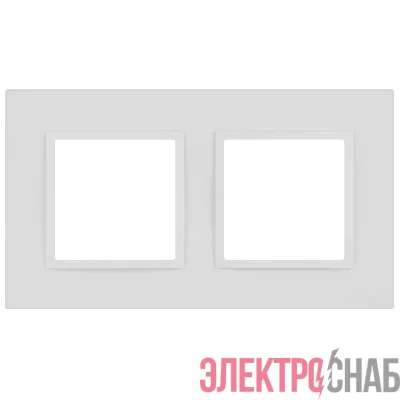 Рамка 2-м Elegance 14-5012-01М Classic для розеток и выключателей матов. бел. Эра Б0065824