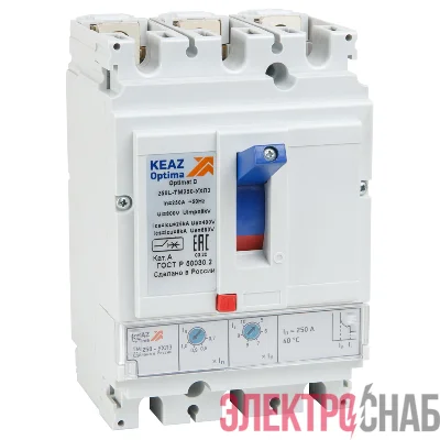Выключатель автоматический OptiMat D250N-TM250-УХЛ3 КЭАЗ 291434