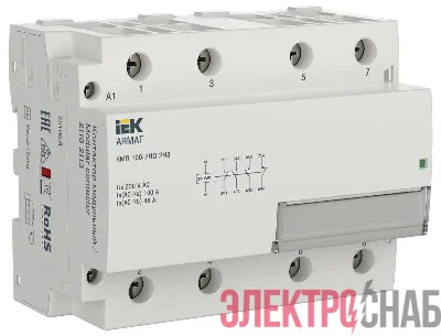 Контактор модульный KMR 100А 230В AC 2НО 2НЗ ARMAT IEK AR-KMR10-100-22-230