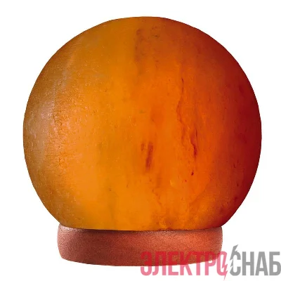 Светильник светодиодный декоративный SL-D10-USB 0.6Вт 2800К IP20 10см соляная лампа (гималайская соль на подставке из натурального дерева) ФАZА 5061057