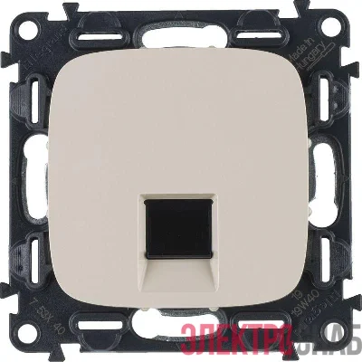 Розетка компьютерная 1-м Valena Allure RJ45 кат.5E UTP с лицев. панелью механизм сл. кость Leg 753840