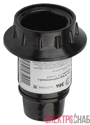 Патрон карболитовый с кольцом E14-R (CARB) черн. ЭРА Б0027988