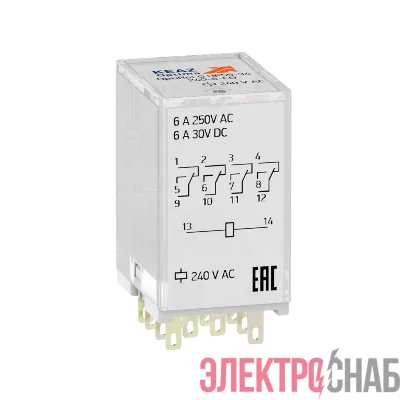Реле промежуточное OptiRel G RP55-34-110D-6-CO КЭАЗ 281133