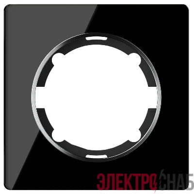 Рамка 1-м Garda стеклянная чер. 2E52101303 OneKeyElectro 2234939