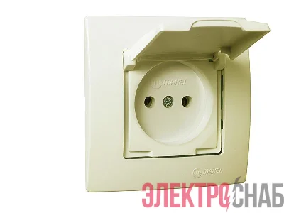 Розетка Lillium с заземл. и крышкой Makel 32010029