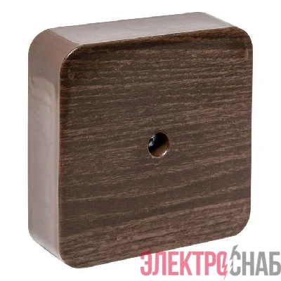 Коробка разветвительная KMP-030-030 75х75х26 темн. дерево PROxima EKF plc-kmr-030-030-t