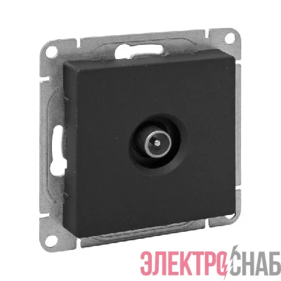 Розетка телевизионная проходная TV СП Эпика механизм черн. EKF UP1-SOB-TV-2