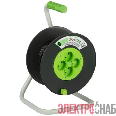 Удлинитель на пластик. катушке 4х20м без заземл. KAT-2x0.75-20m Greenline ПВС 2х0.75 Эра Б0065069