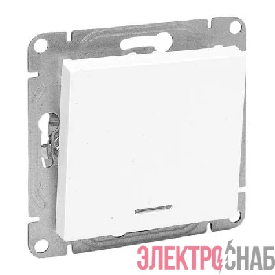 Выключатель 1-кл. СП Эпика с подсветкой механизм бел. EKF UP1-SWW-14