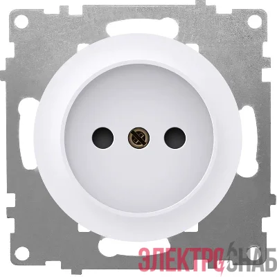 Розетка 1-м СП Florence 16А IP20 без заземл. винтов. клеммы механизм бел. (1E10301300) OneKeyElectro 2172766