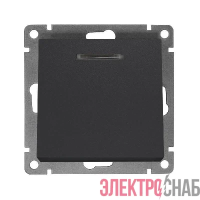 Выключатель 1-кл. СП Афина 10А IP20 с подсветкой механизм графит Universal A0121-Gr