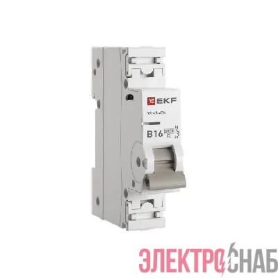 Выключатель автоматический 1п B 16А 6кА ВА 47-63N PROxima EKF M636116B
