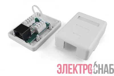 Розетка компьютерная 1-м ОП SB1-1-8P8C-C6-WH RJ45 (8P8C) кат.6 Dual IDC Hyperline 430232