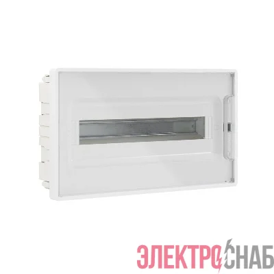 Щиток встраиваемый Фрейм (FRAME) ЩРв-п-18 18мод. с прозр. дверцей с 2 шинами PEN на 8 и 10 отверст. бел. DKC F18B1WT