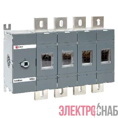 Рубильник 4п 1250А без рукоятки управления TwinBlock EKF tb-s-1250-4p