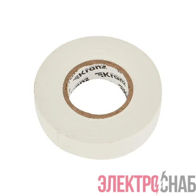 Изолента ПВХ профессиональная 0.18х19мм 20м бел. (уп.10шт) Kranz KR-09-2801