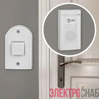 Звонок дверной D50 проводной 1 мелодия бел. Эра Б0052882
